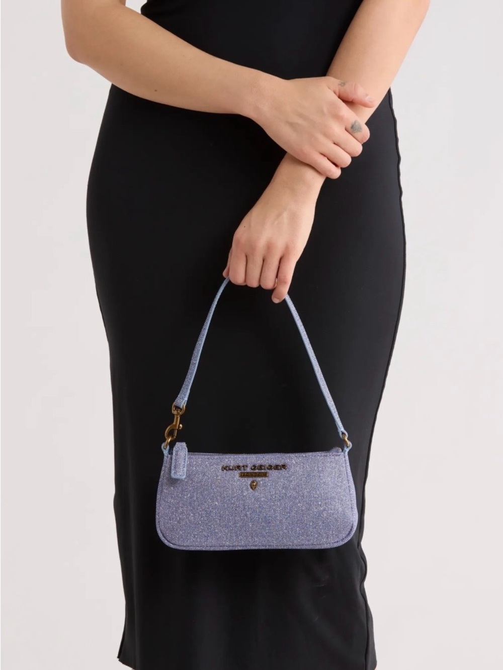 COMFY LOW 🔥 Kurt Geiger London Highgate Lavender Sparkle Mini Shoulder Bag 💫 - Picture 11 of 14